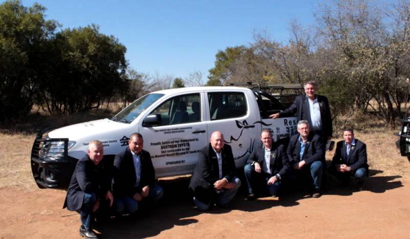White Toyota double-cab Hilux