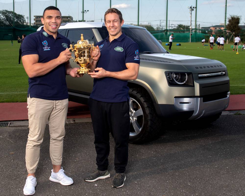 New Land Rover Defender delivers Webb Ellis Trophy