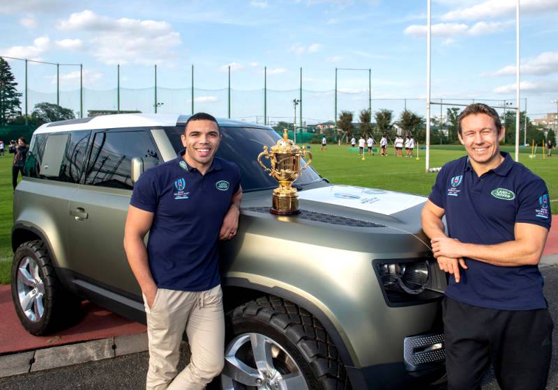 New Land Rover Defender delivers Webb Ellis Trophy