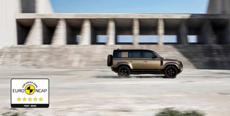 Five-star Euro NCAP rating for award-winning New Land Rover Defender 110