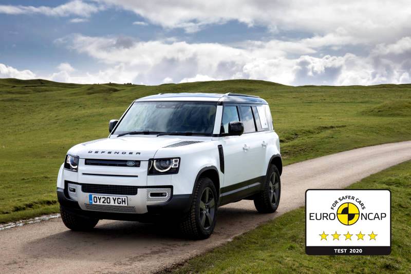 Five-star Euro NCAP rating for award-winning New Land Rover Defender 110
