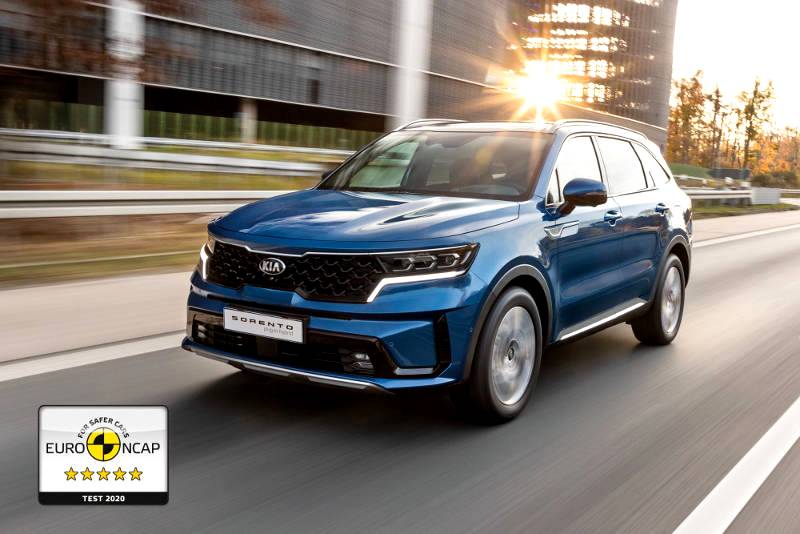 Five-star Euro NCAP safety rating for new KIA Sorento