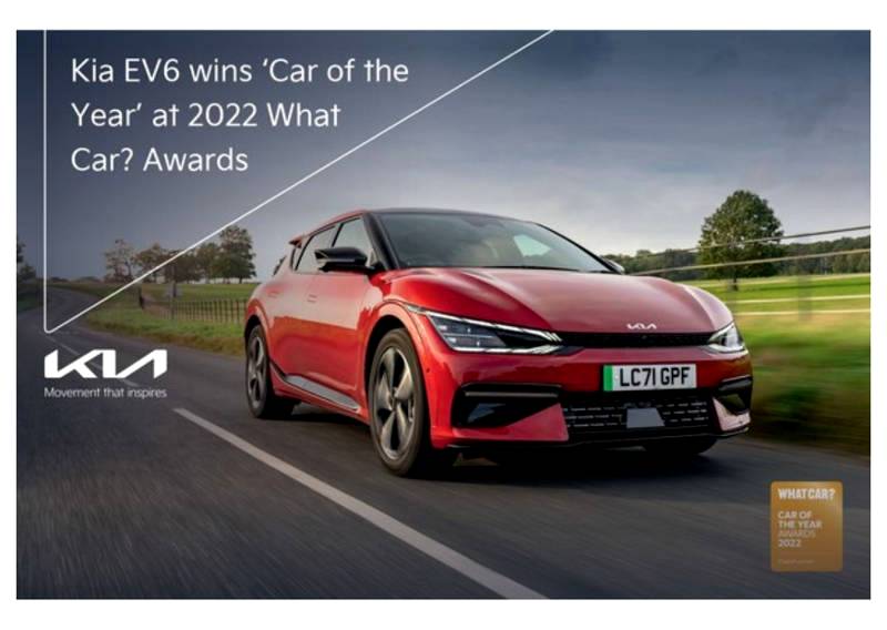 Kia EV6 at the 2022 Autocar Awards