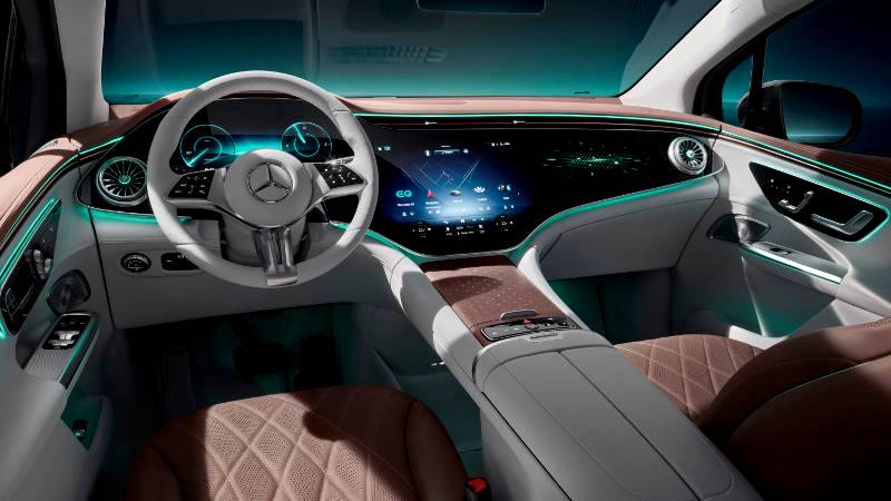 First glimpse of the interior of the new EQE SUV