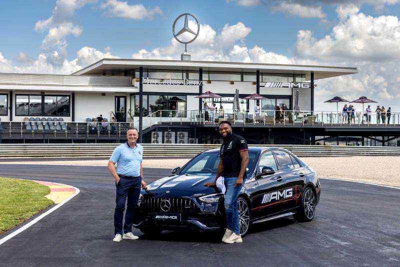 Mercedes-AMG and Springbok rugby stars Lukhanyo Am and Makazole